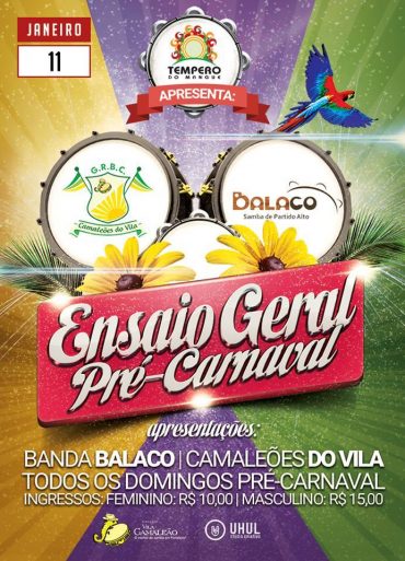 Ensaio Geral Pré-Carnaval é no Tempero do Mangue [DOMINGO]